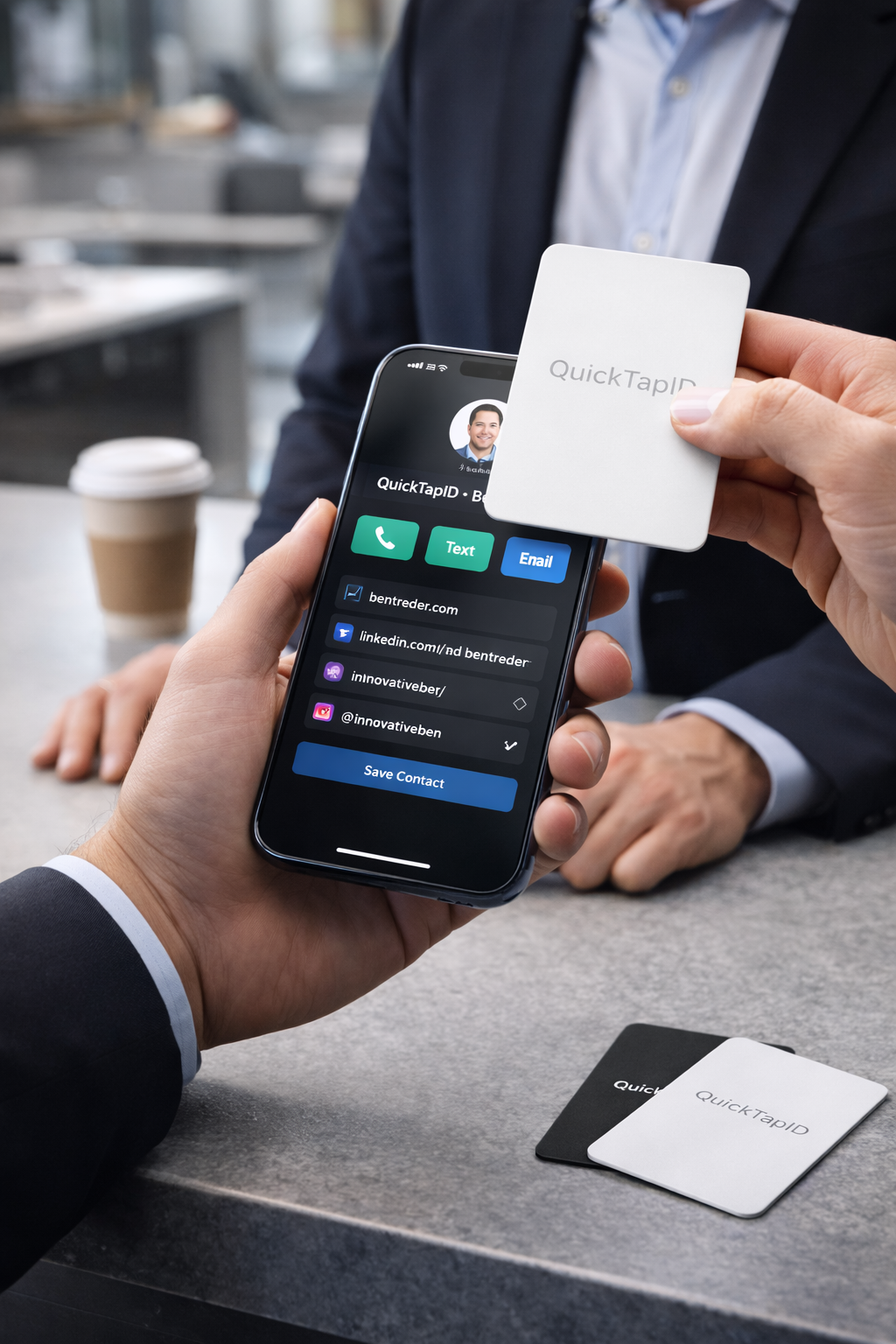 QuickTapID tap card in use